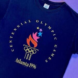 Vintage 90s Atlanta Olympics 1996 Champion T-Shirt Centennial Summer Games XL